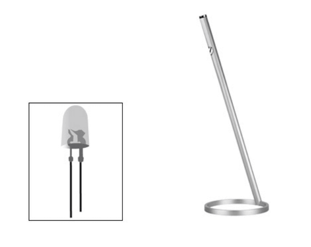 Candeeiro de Escritório led de alumínio anodizado