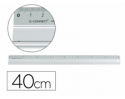 Régua metálica em alumínio 40 cm.