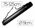 Tubo porta desenhos extensivel 125 cm preto.