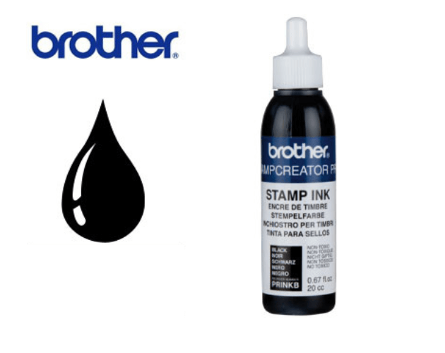 Recarga de tinta Brother Cor preto para carimbos automaticos.
