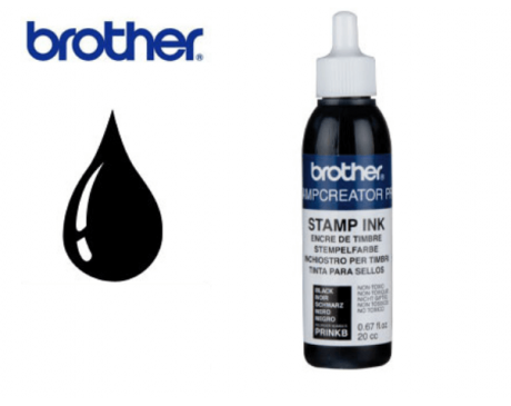 Recarga de tinta Brother Cor preto para carimbos automaticos.