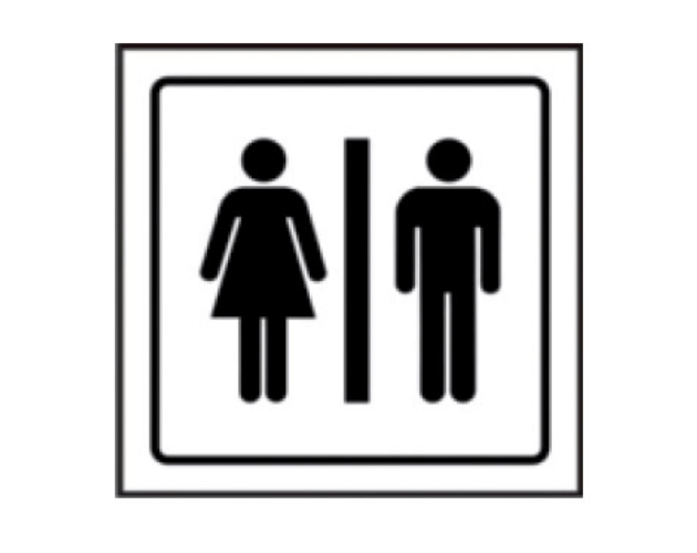 Pictograma sinal de casa de banho homens e mulheres